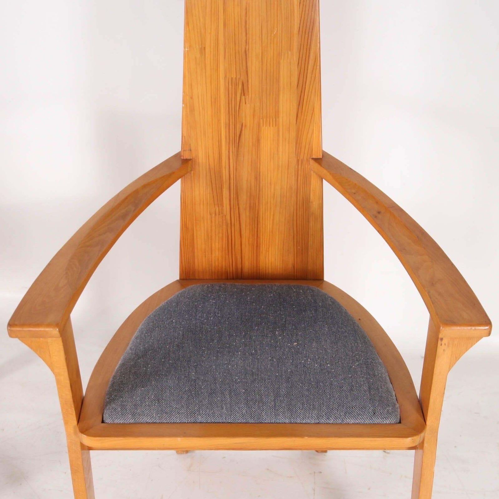 Pair Of Japanese Pinewood Armchairs photo for sale