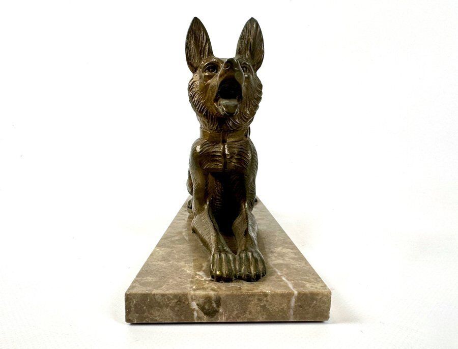 French Art Deco Bronze Plated Shepherd In The Style Of Louis Albert Carvin, 1930s photo 257.0
