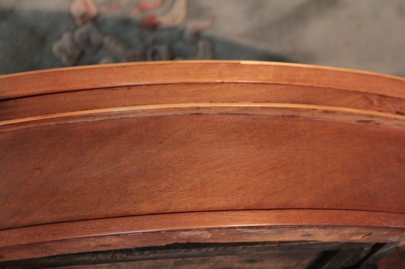 Furniture Directoire Half Moon Table Mahogany 19th photo