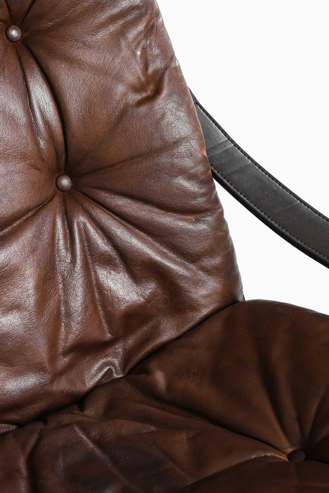 Pair Of Torbjørn Afdal Leather Easy Chairs By Bruksbo, 1962 photo vintage