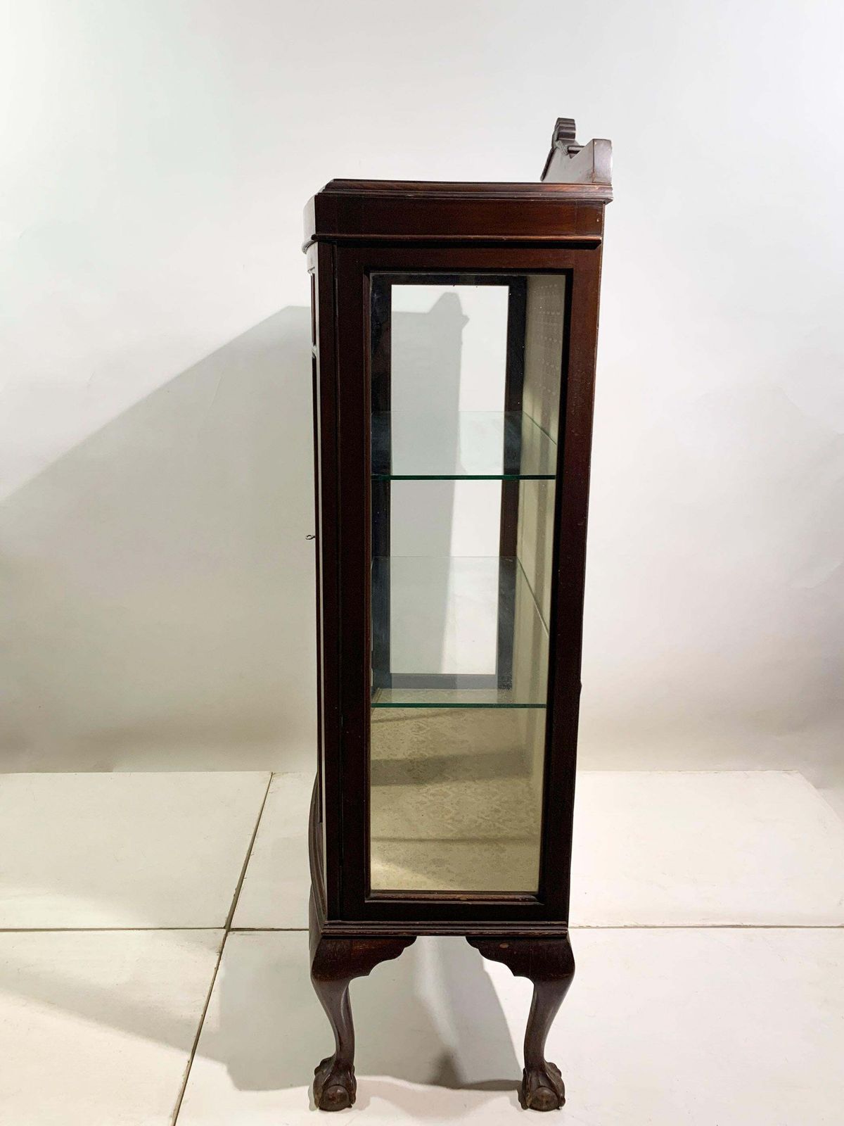 Edwardian Chippendale Bow Front Display Cabinet With Ball & Claw Feet, Circa1910 photo 2786.0