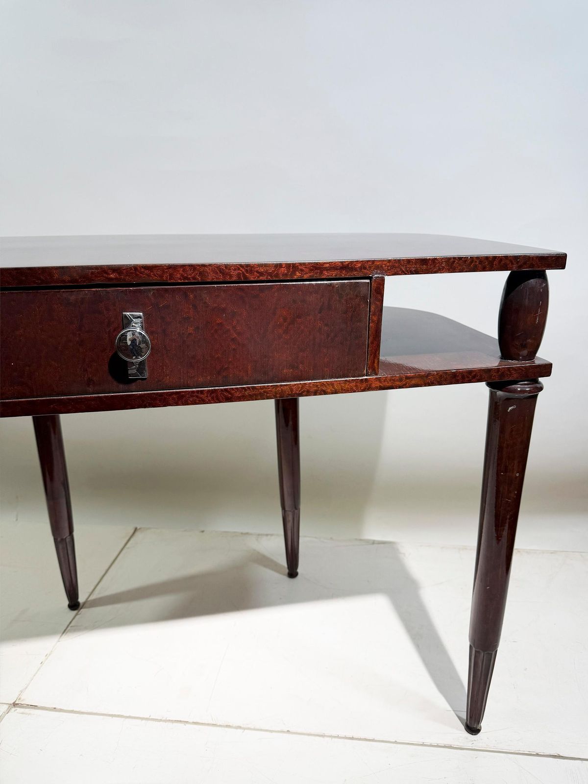 photo for sale Art Deco Writing Desk With Fluted Legs, Circa 1940s, France