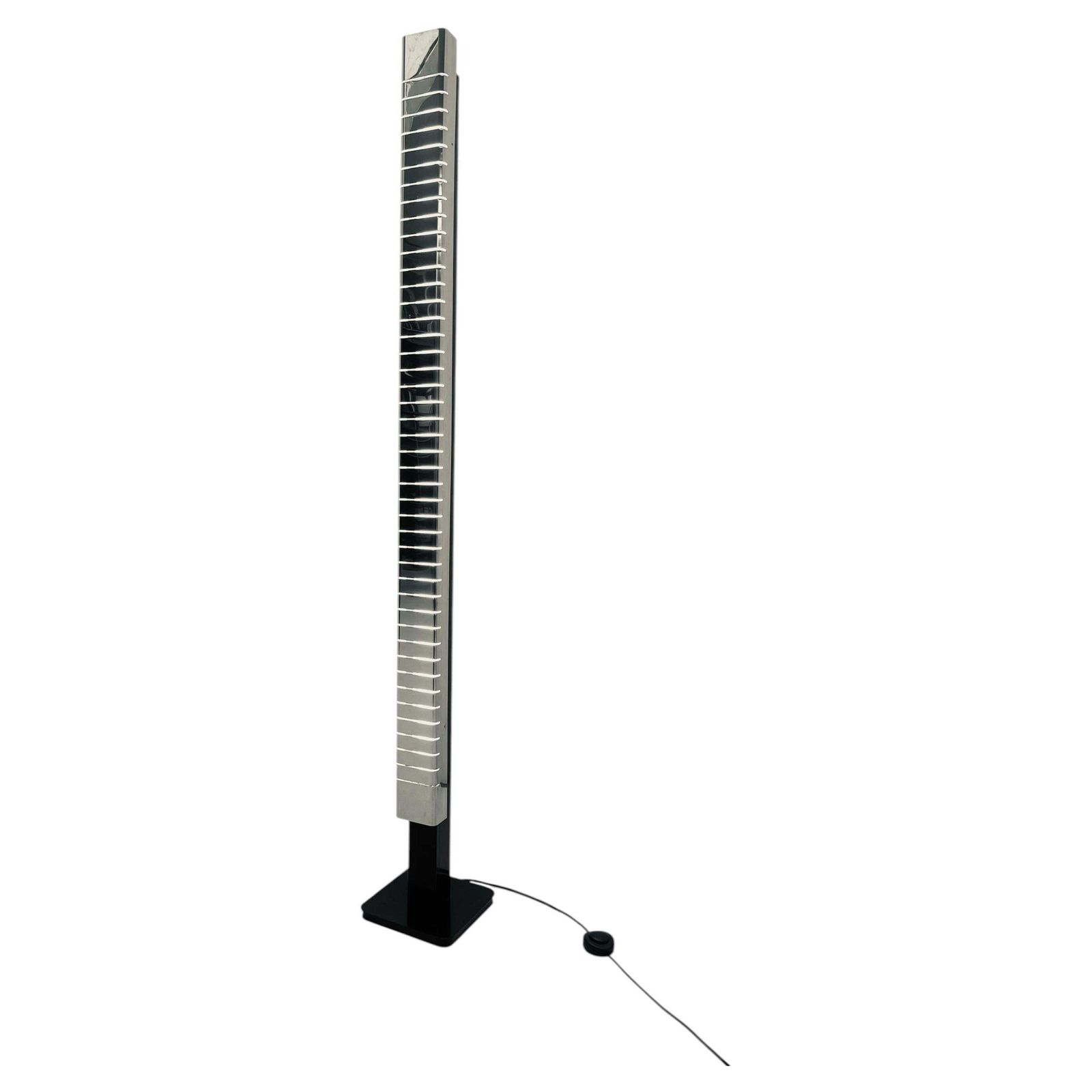 Sculptural Chromed Floor Lamp By Lamperti Italy 1970's