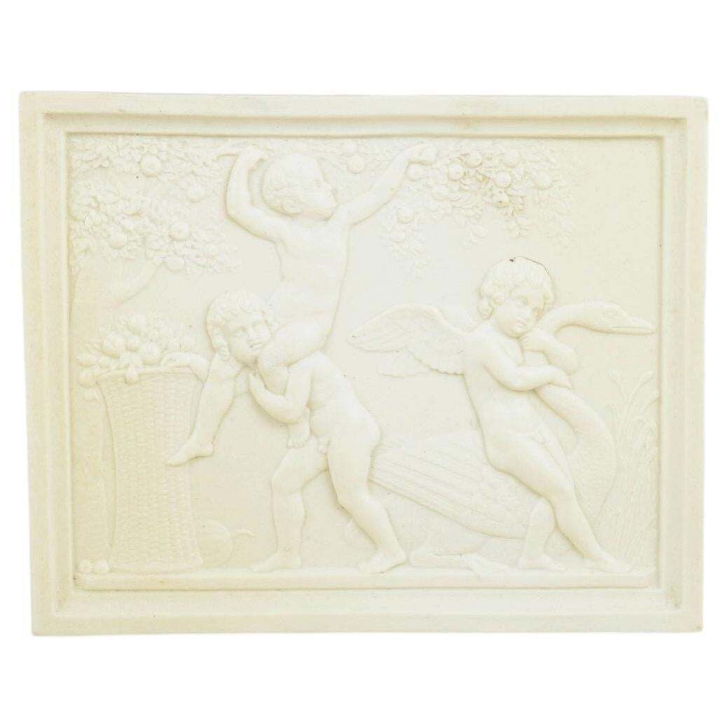 Bing & Grøndahl, Danemark. Relief mural en biscuit, d'après B. Thorvaldsen, années 1870.