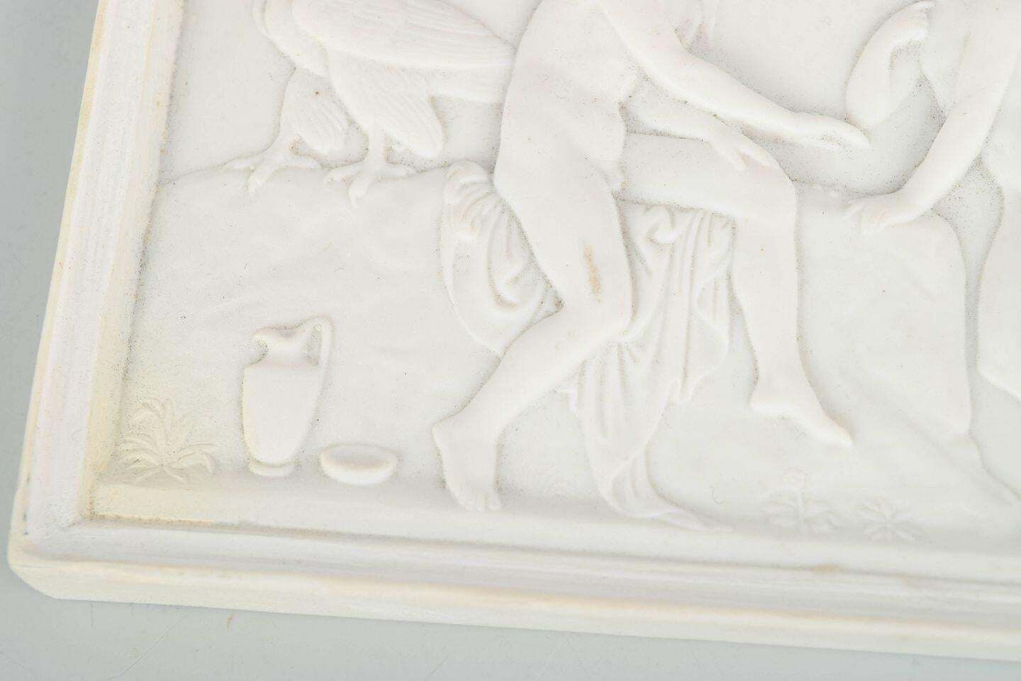 Royal Copenhagen, Denmark. Biscuit Wall Relief After B. Thorvaldsen, 1870s. photo for sale