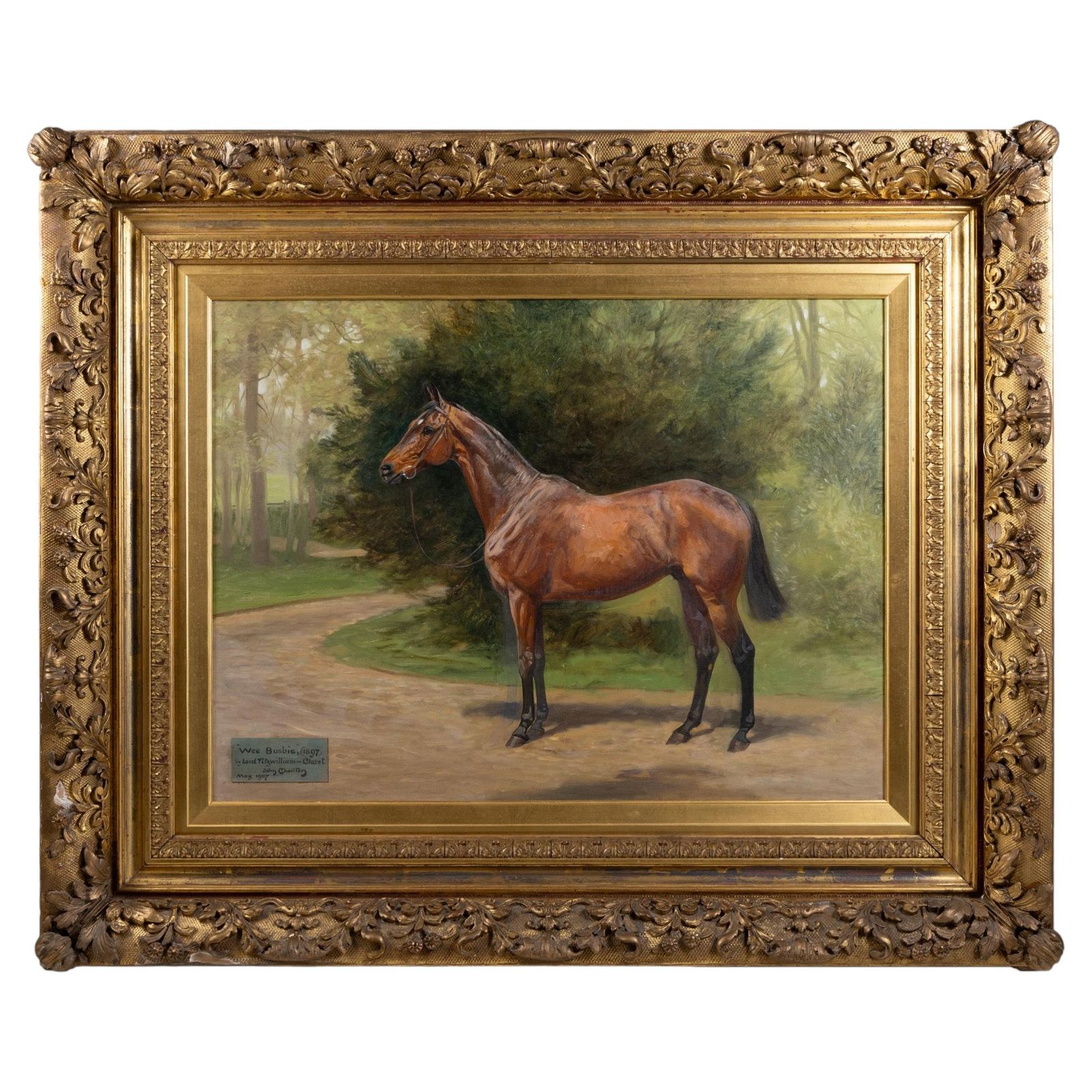 John Charlton (1849–1917): The Racehorse Wee Busbie, Signed & Dated 1907