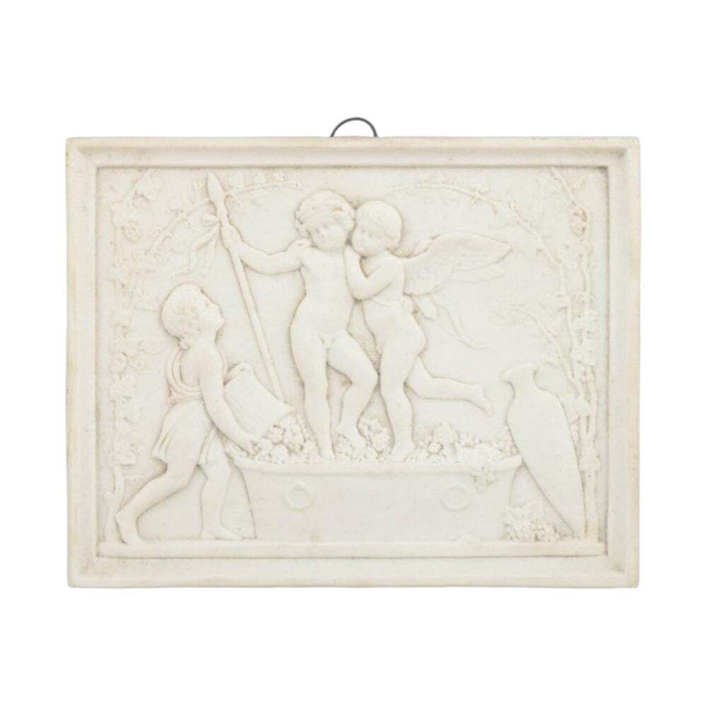 Bing & Grøndahl, Danemark. Relief mural en biscuit d'après B. Thorvaldsen, années 1870.