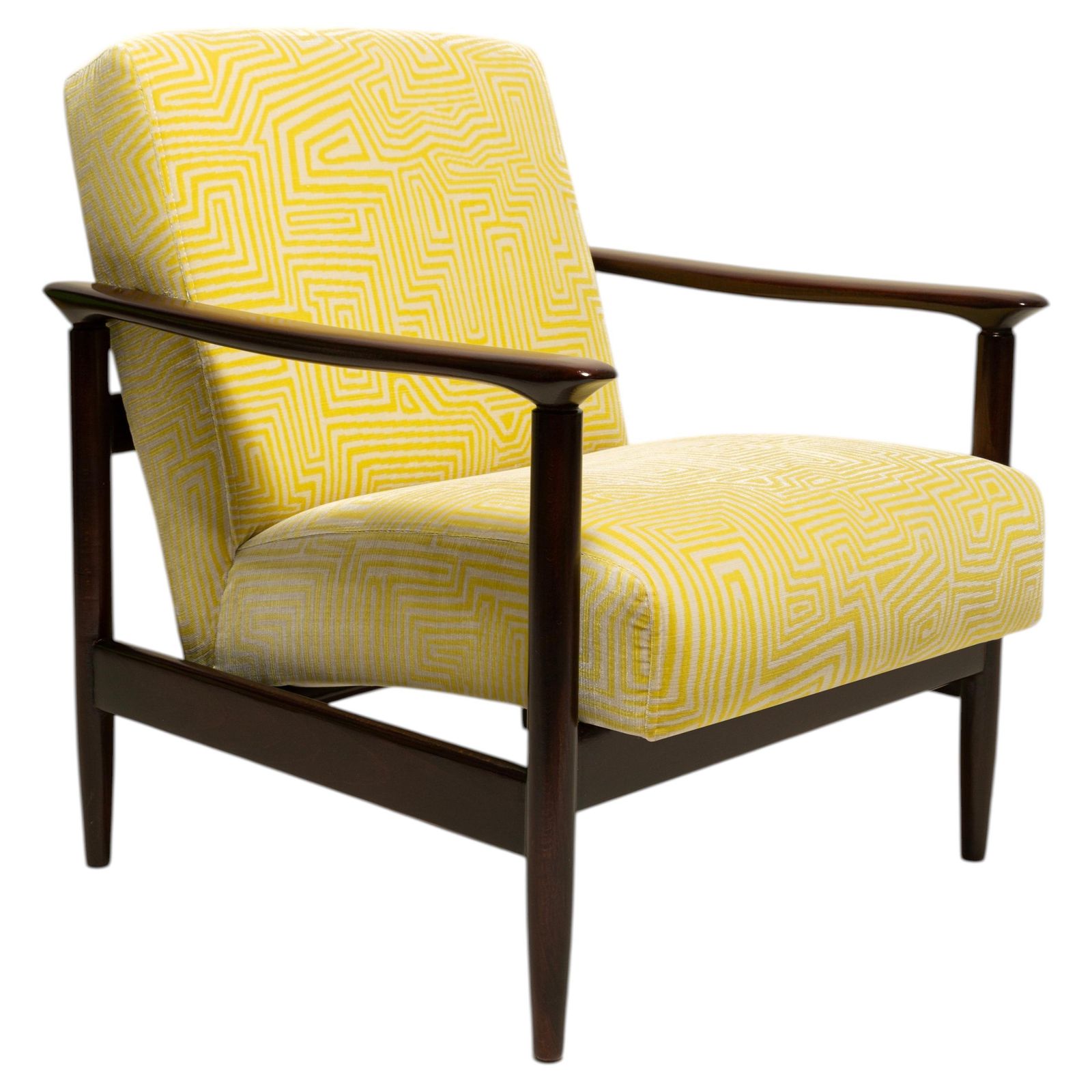 Mid Century Gfm 142 Armchair, Jamu Jungle Velvet By Dedar, E. Homa, Europe, 1960