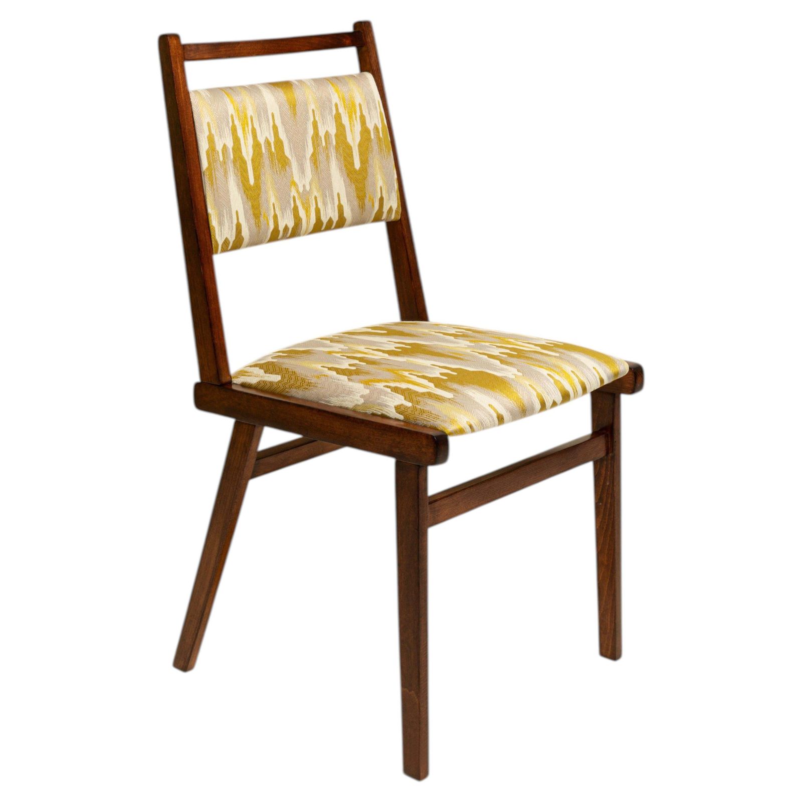 Mid Century Jar Chair, Yellow Fandago Jacquard By Dedar, Poland, Europe, 1960s.