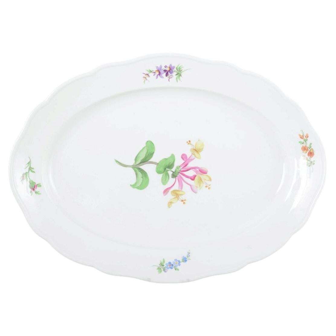 Meissen, Germany. Porcelain Serving Dish With Floral Decoration. Ca. 1930s