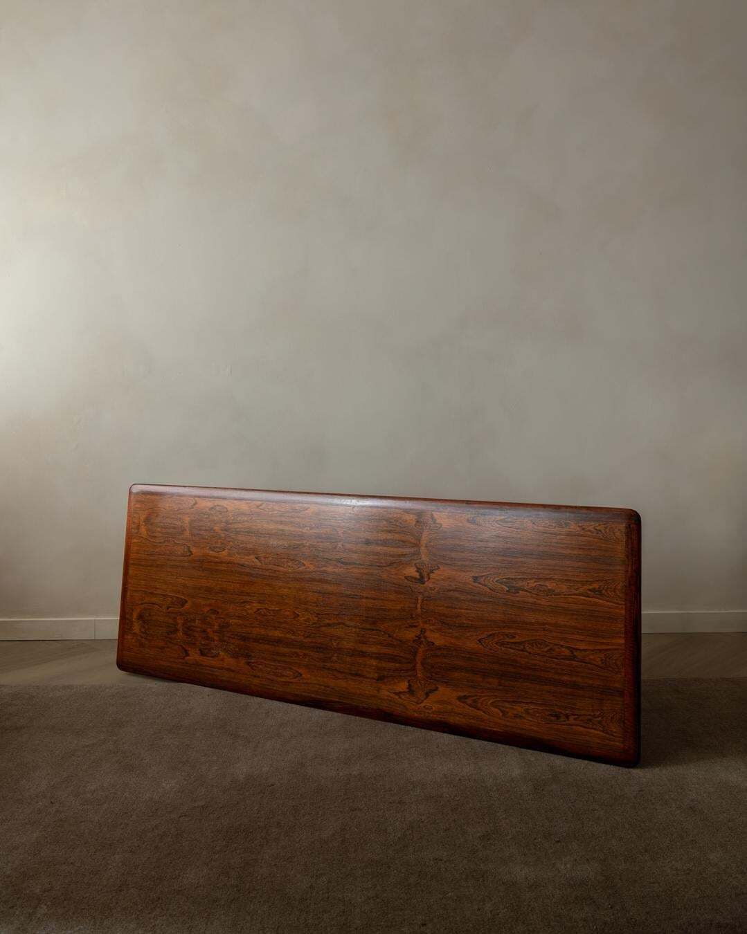 Rosewood Coffee Table With Leather Magazine Shelf By Topform, Mid Century, 1960s photo 1421.0