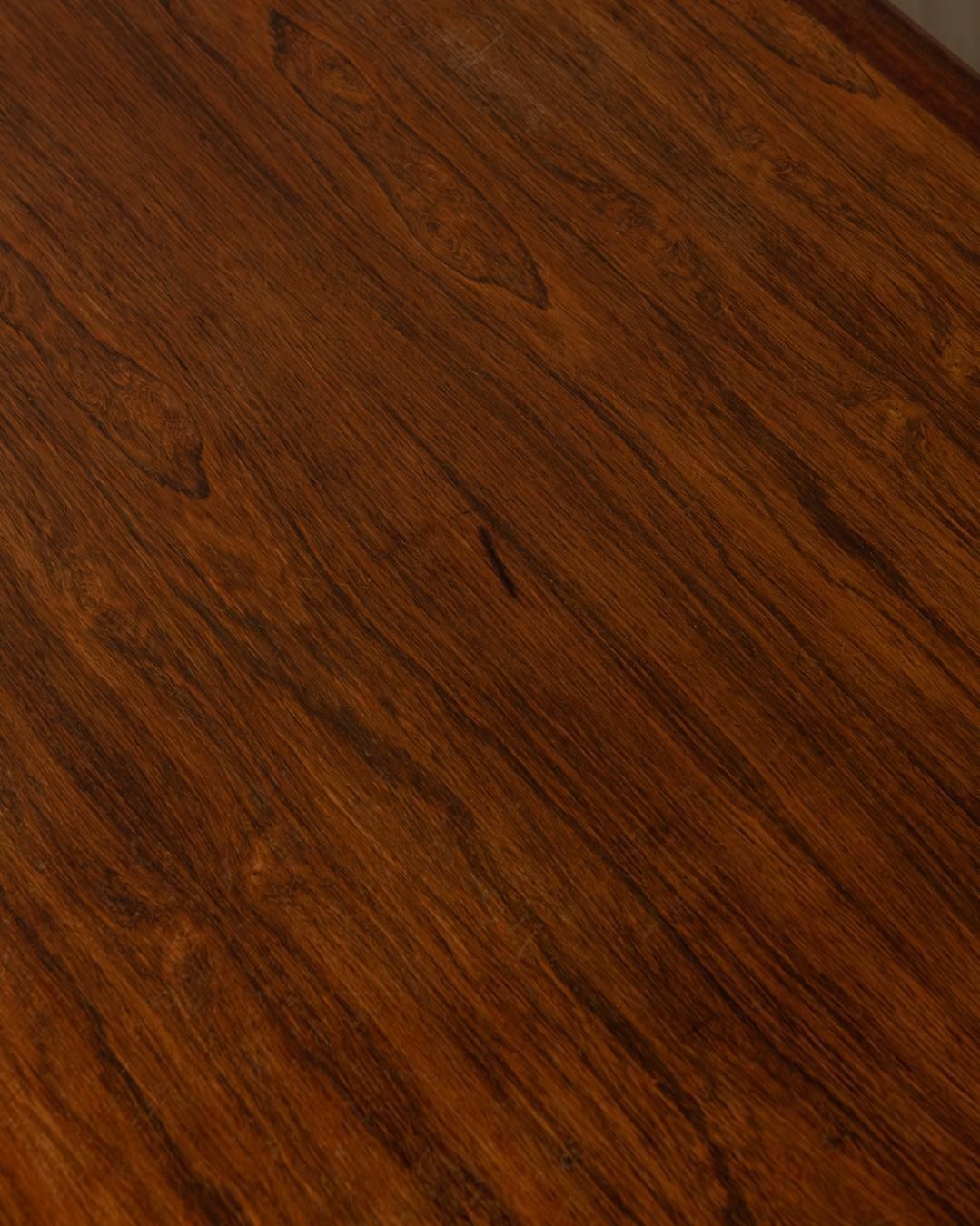 photo furniture Rosewood Coffee Table With Leather Magazine Shelf By Topform, Mid Century, 1960s