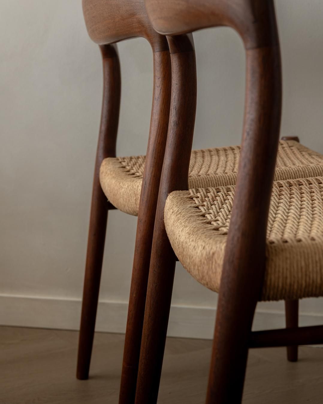 photo for sale Danish Dining Chairs Model 75 By Niels O. Møller For J.L. Møllers 1960s Set Of 4