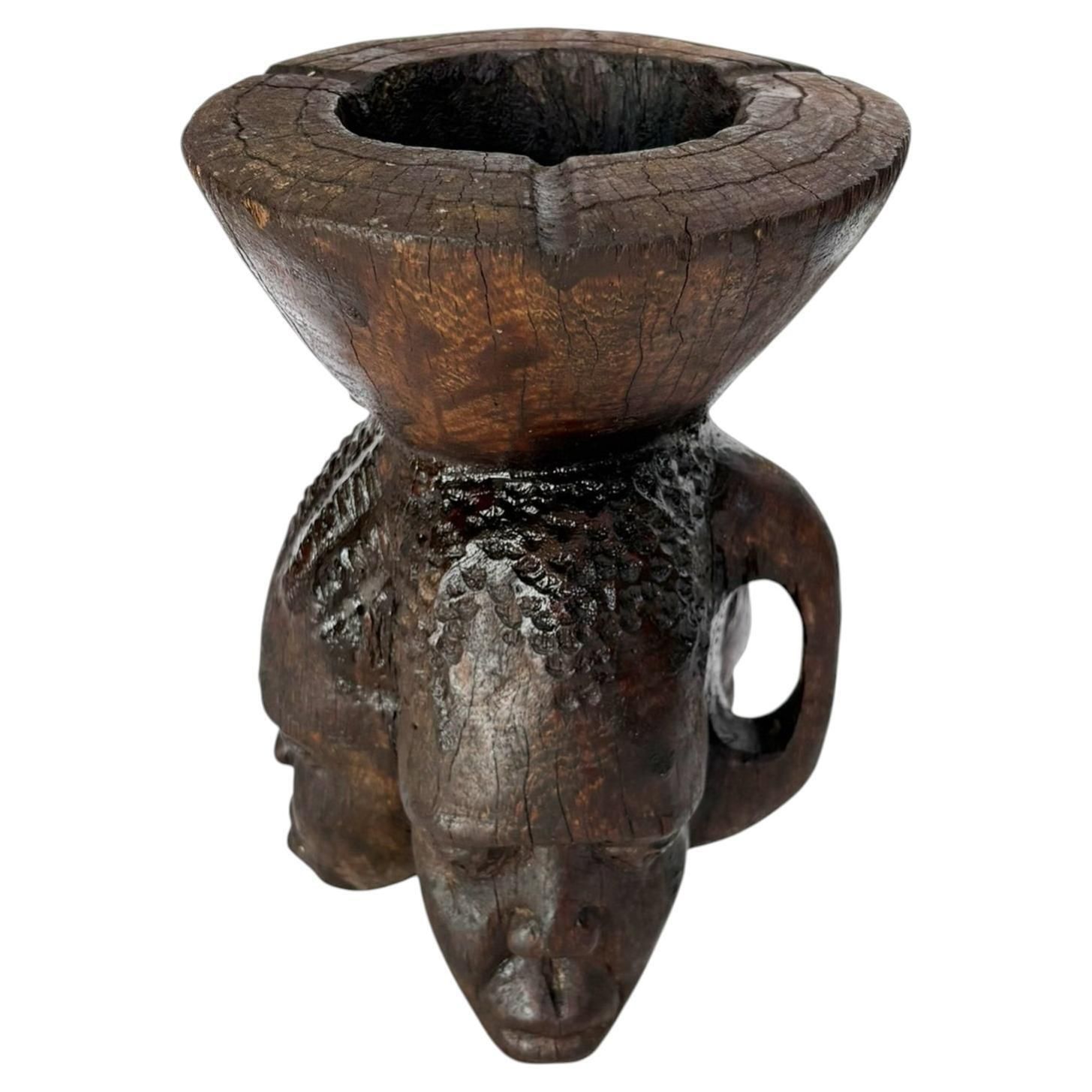 Three Sided Wooden Ashtray, France, 1960
