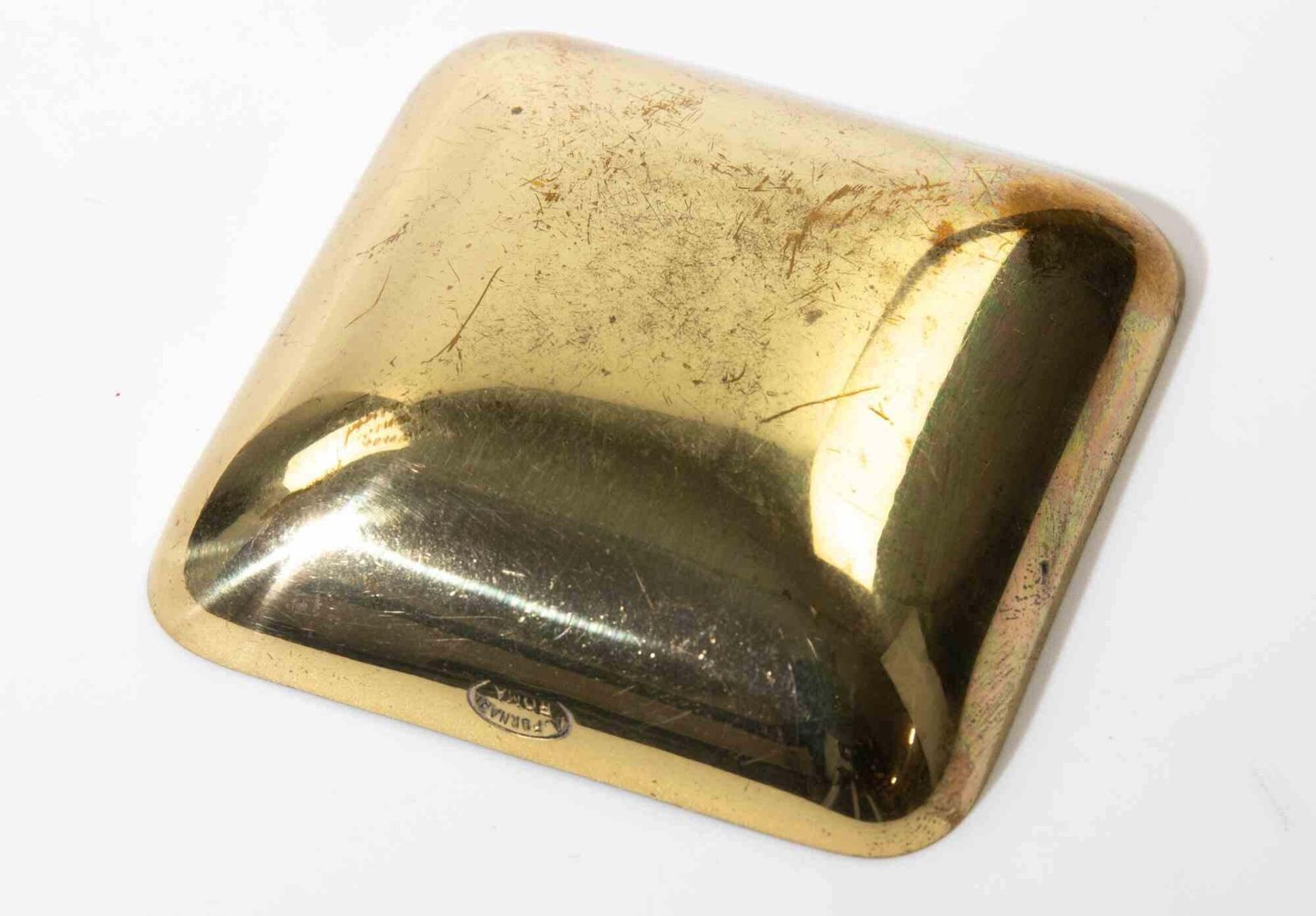 Gilt Metal Vide Poche / Catchall Tray By A. Fornari, Rome, 1960s photo Home Decor