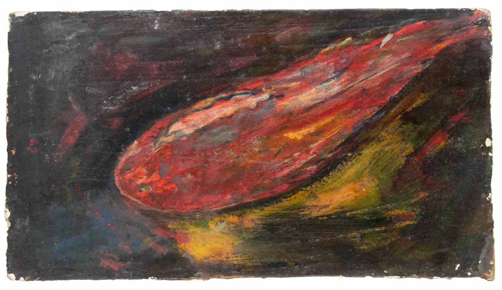 Fish   Oil Paint By Sirio Pellegrini   1960s
