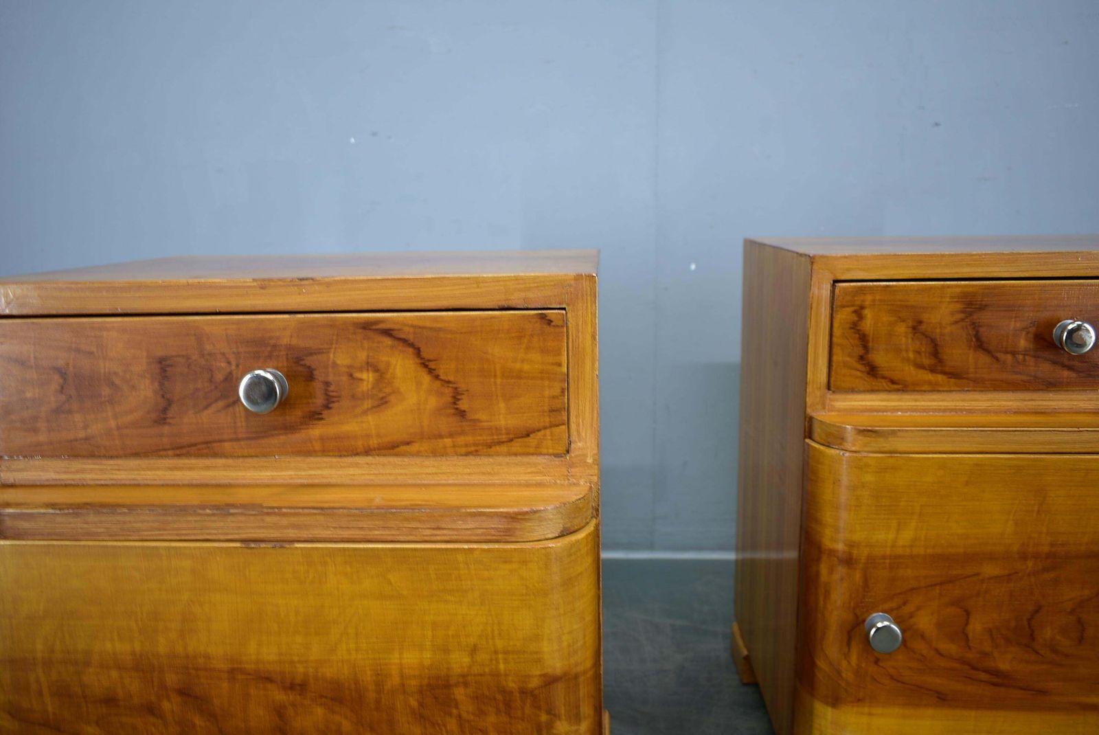 1937s Pair Of Art Deco Bedside Tables, Czechoslovakia photo for sale