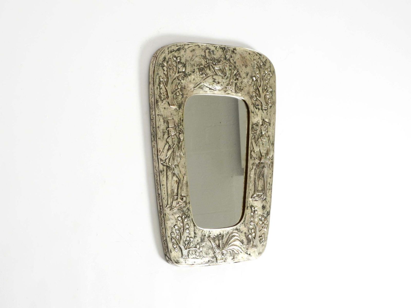 Mid-Century Modern wandspiegel met verzilverd frame photo furniture
