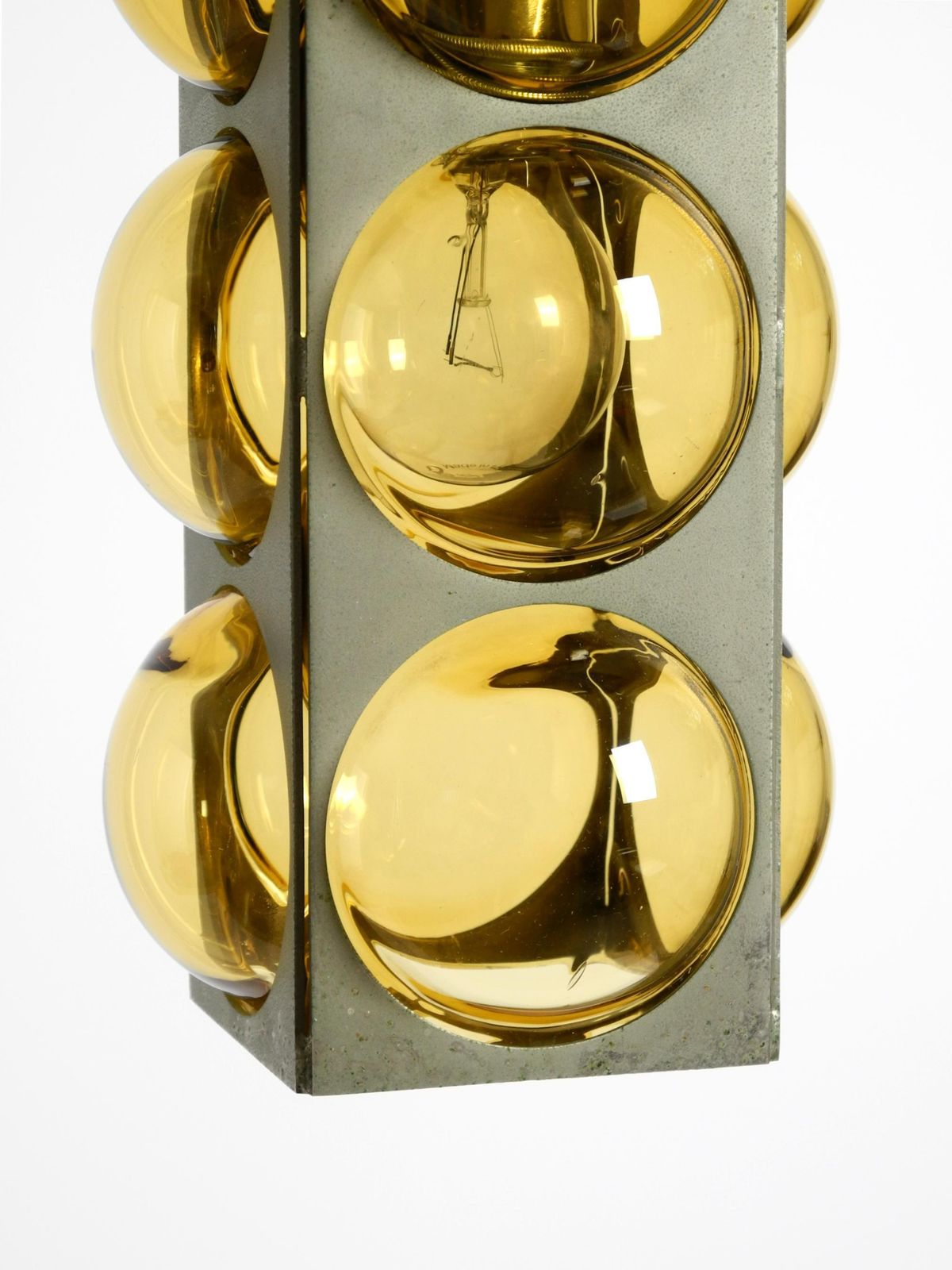 762.0 1960s Space Age Pendant Lamp By Temde Made Of Glass And Nickel Plated Metal photo