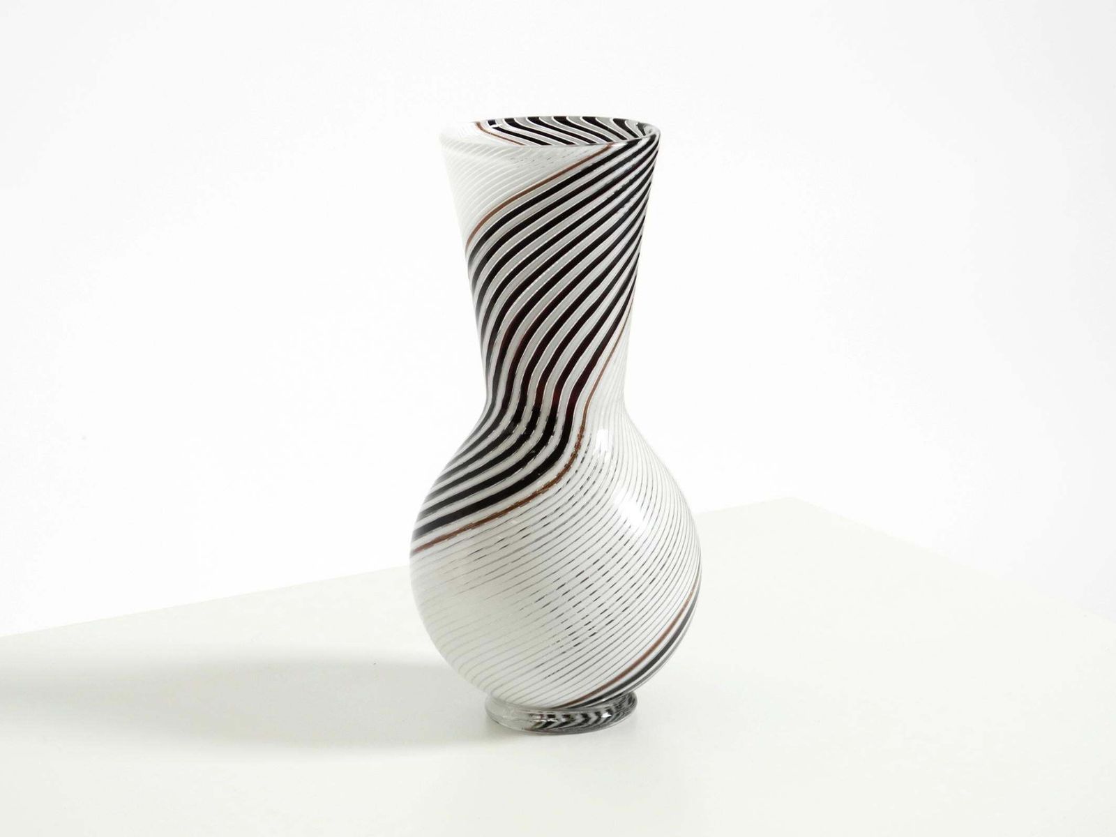 Italian Mid Century Murano Glass Vase By Dino Martens For Aureliano Toso photo for sale