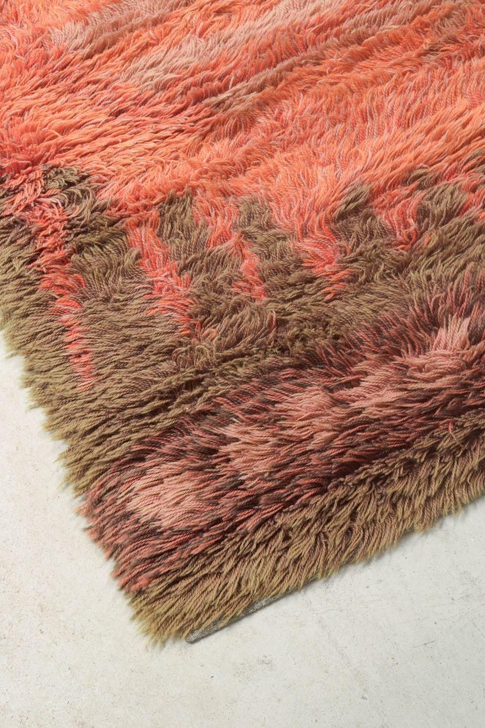 Tapis rya scandinave en laine, motif solaire, années 1960/70 photo for sale