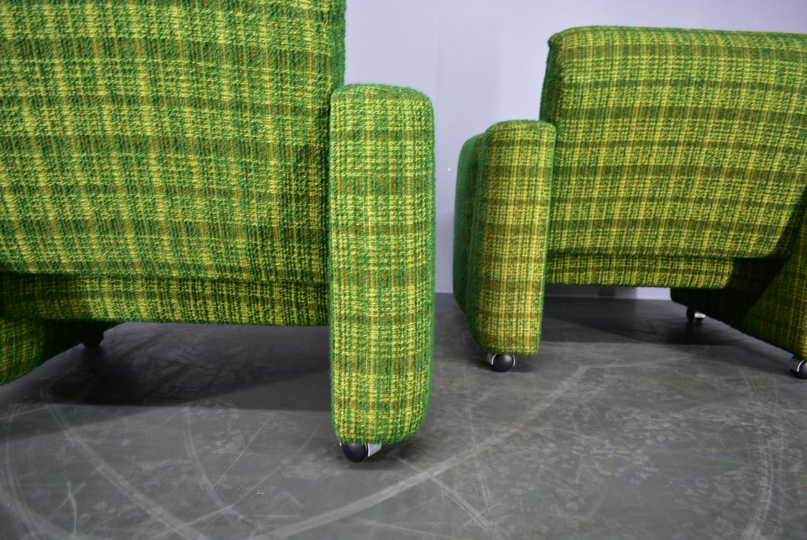 1970s , Pair Of Mid Century Modern Armchairs , Italy photo vintage