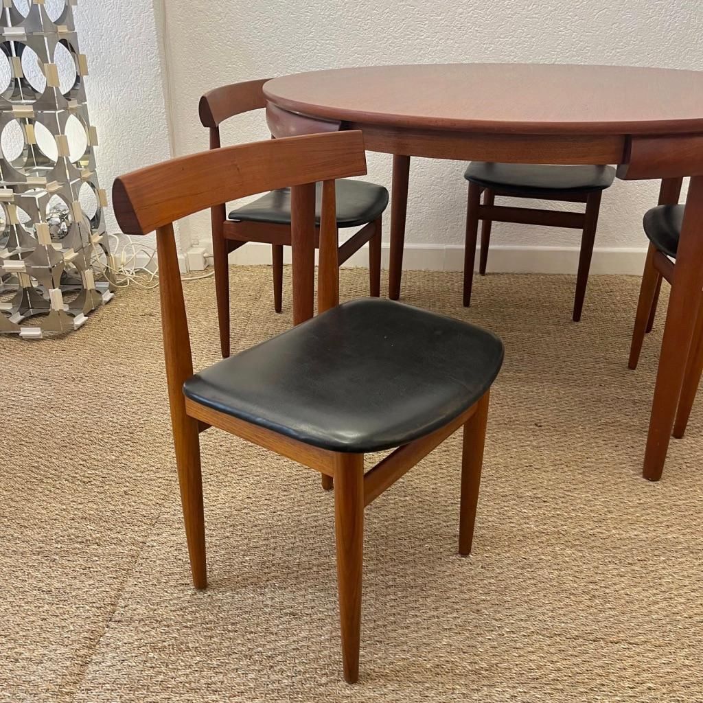 Vintage "Roundette" Teak Dining Set By Hans Olsen For Frem Rojle, Denmark 1960s photo for sale