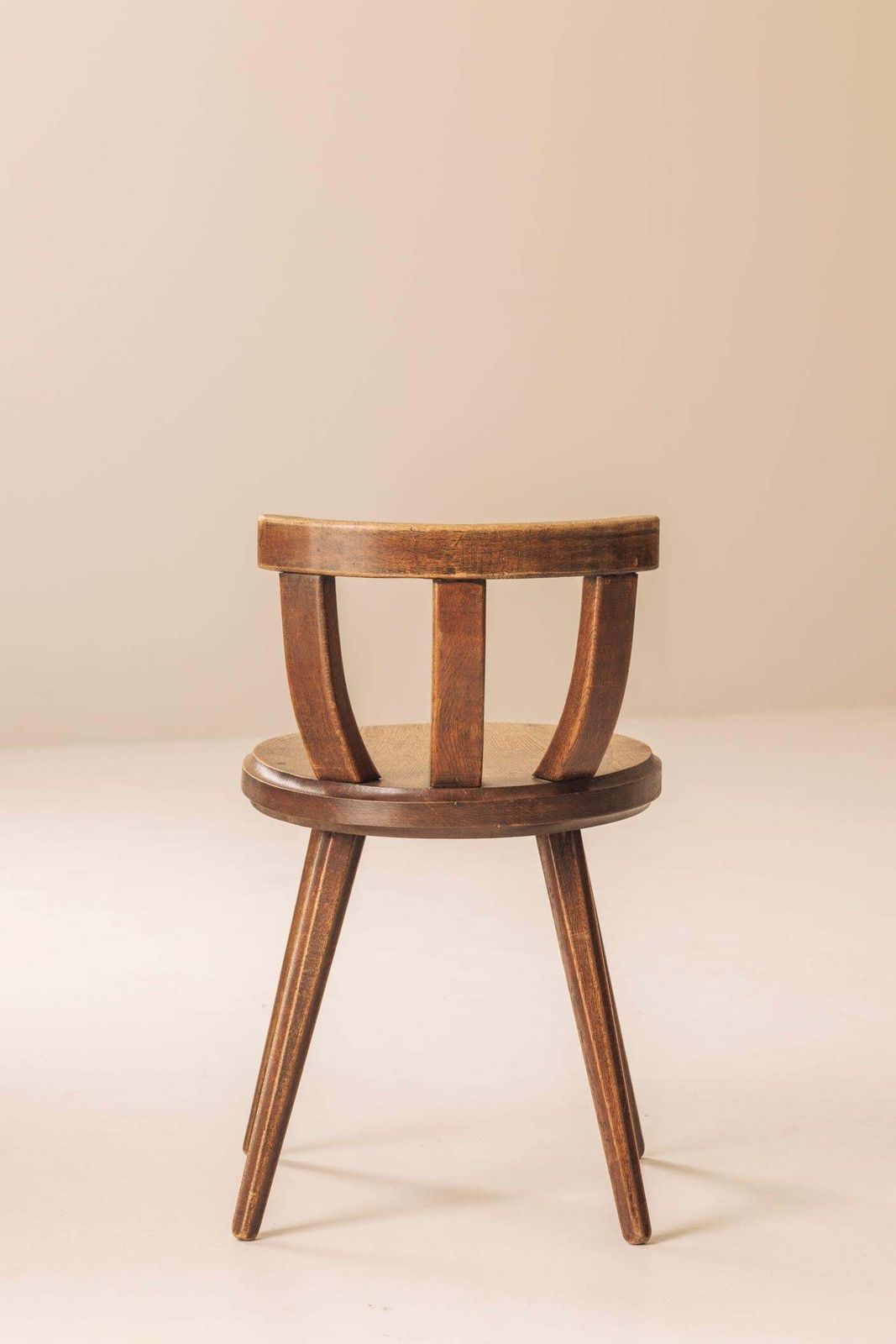 photo furniture French Side Chair In Solid Oak, Dating From The Early 20th Century.
