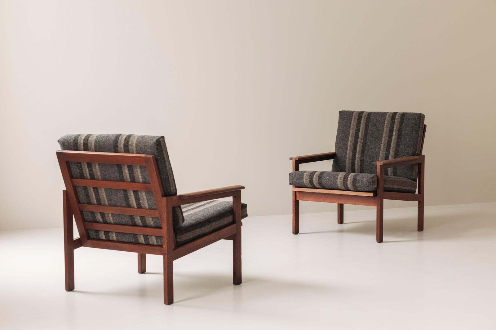photo buy Set Of Two Easy Chairs Designed By Illum Wikkelsø For N. Eilersen, Denmark 1959.