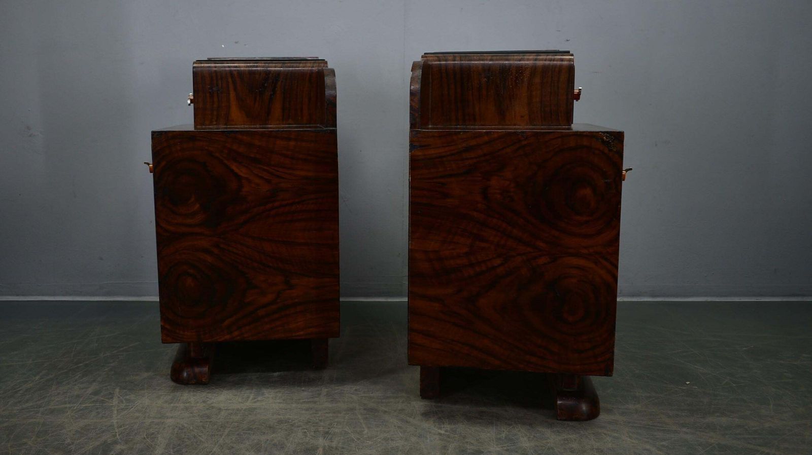 1100.0 1931s Pair Of Art Deco Bedside Tables, Czechoslovakia photo