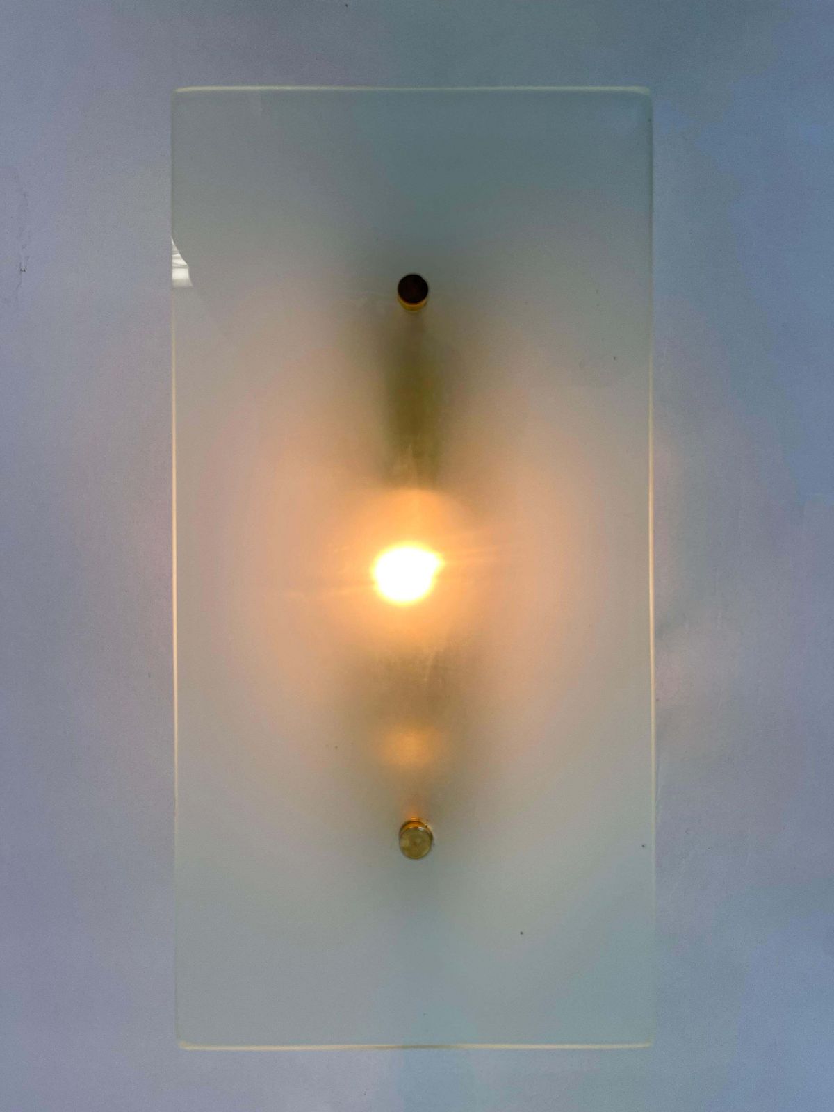 Pair Of Design Mid Century Brass And Glass Wall Lights/Lamps   Around 1980s photo furniture