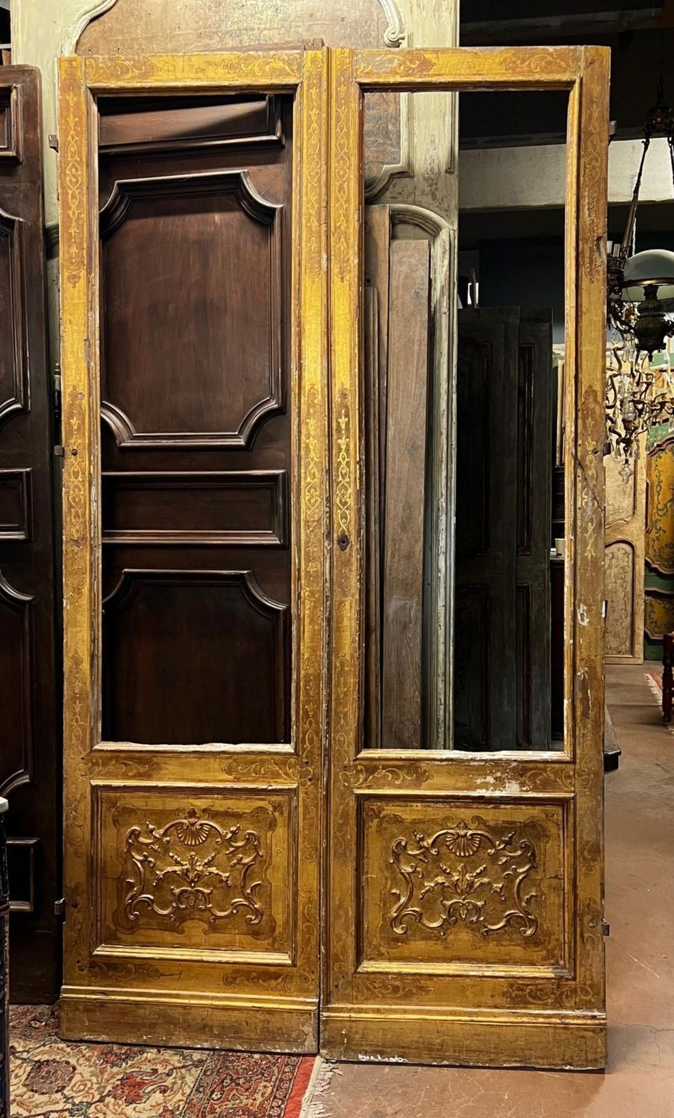 Glass Door Lacquered, Gilded And With Friezes, Italy photo furniture