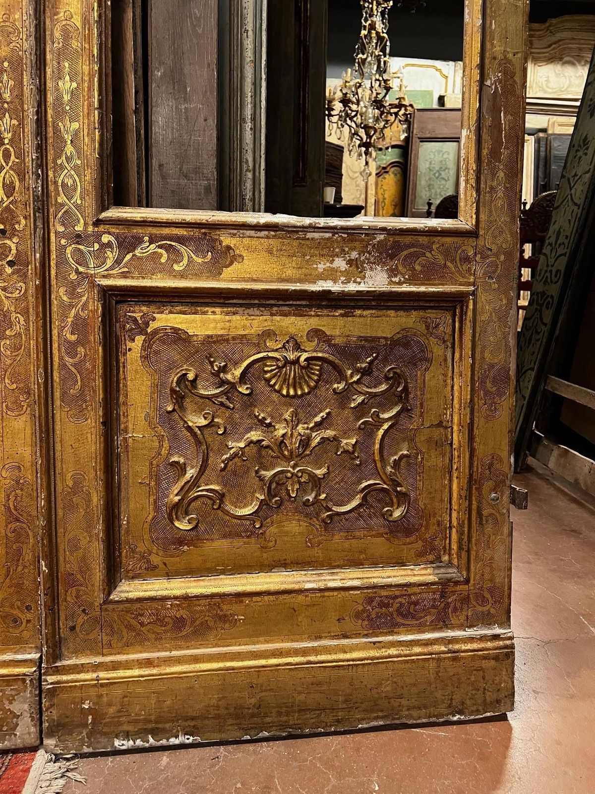 Glass Door Lacquered, Gilded And With Friezes, Italy photo 3553.0