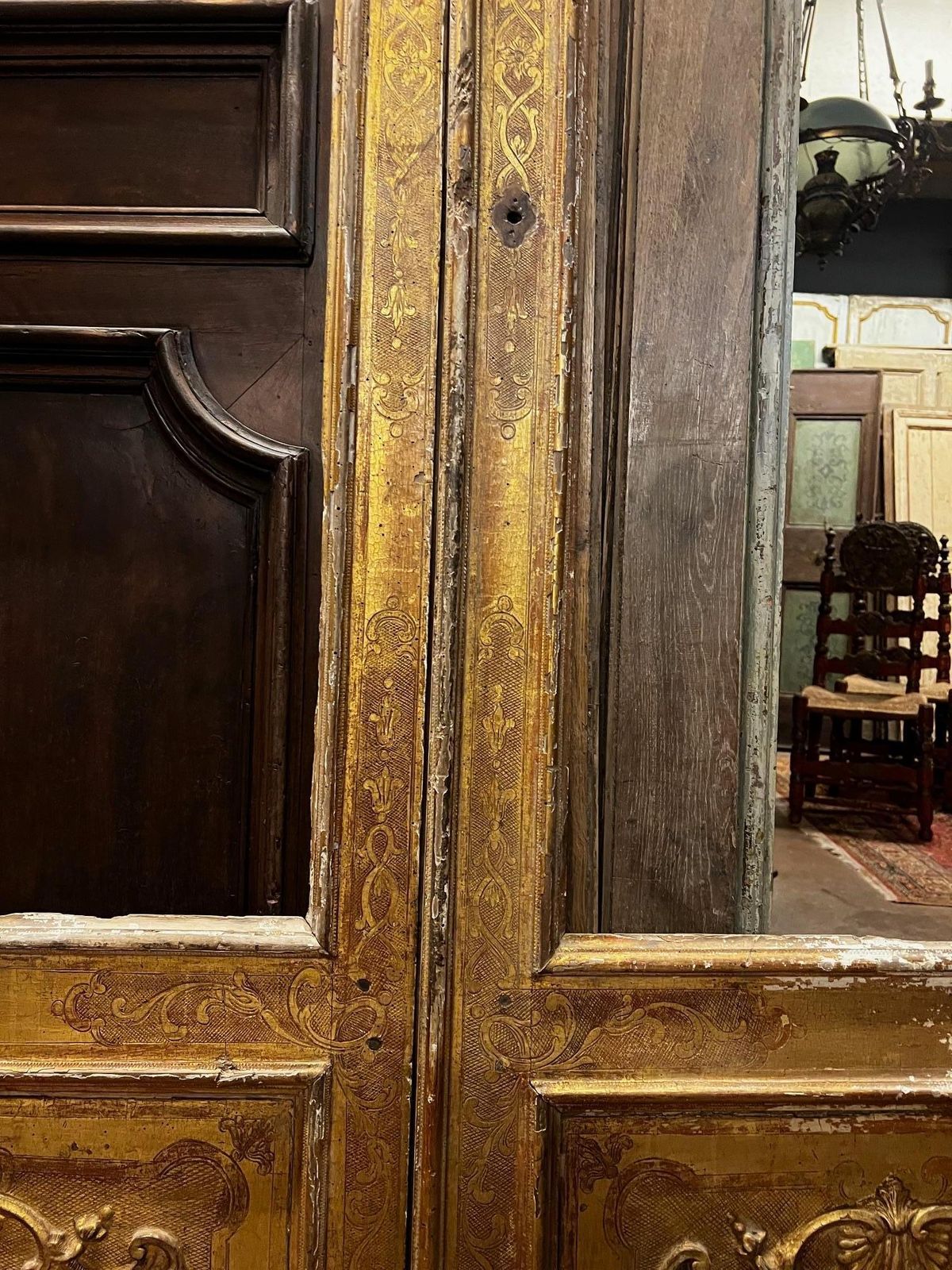Glass Door Lacquered, Gilded And With Friezes, Italy photo buy