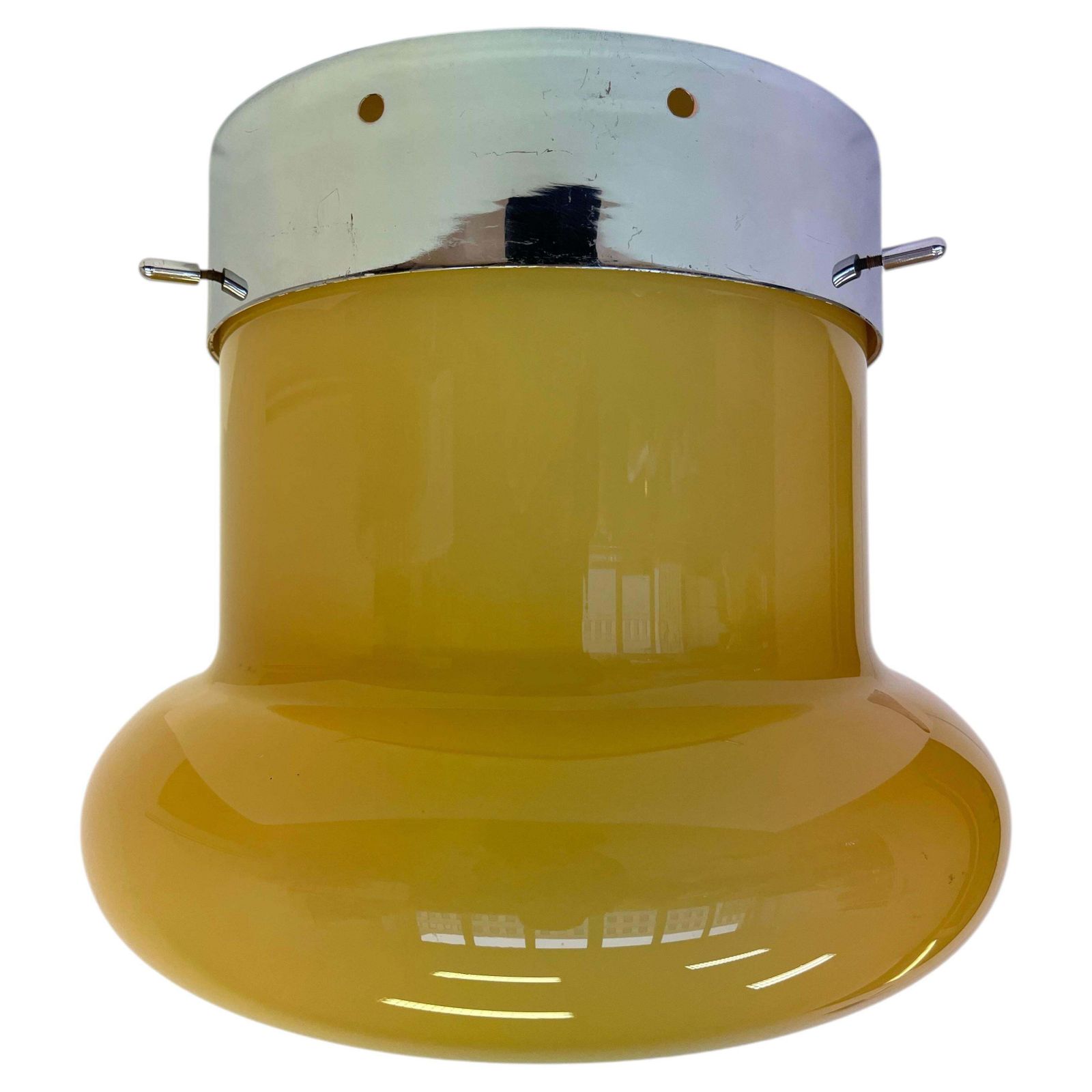 Xxl Midcentury Hotel Design Ceiling Lamp, Flushmount, 1970s   Czechoslovakia