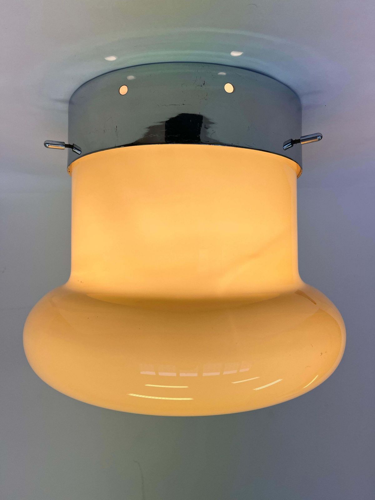 Xxl Midcentury Hotel Design Ceiling Lamp, Flushmount, 1970s   Czechoslovakia photo for sale
