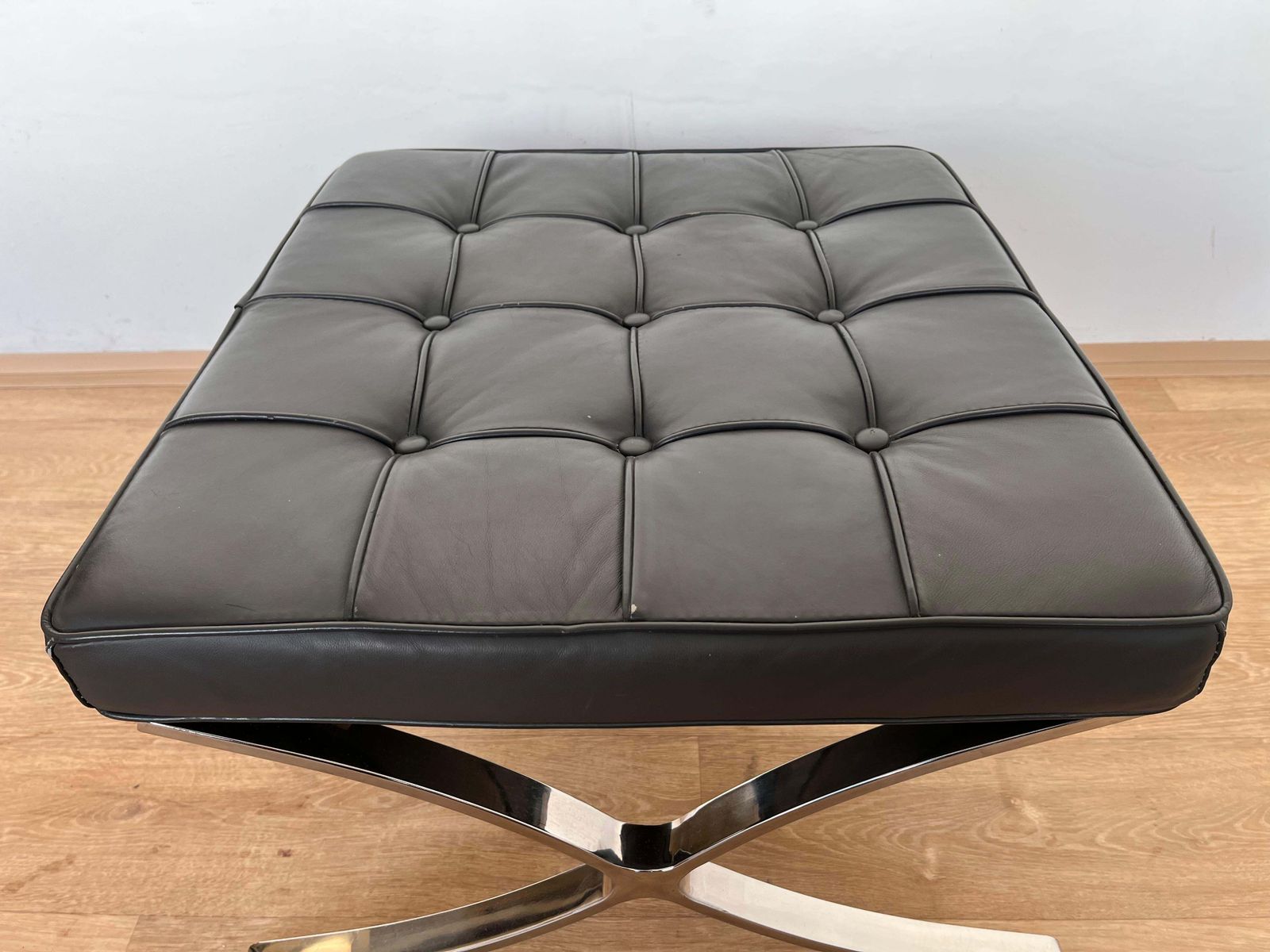 Barcelona Footstool / Taburet By Ludwig Mies Van Der Rohe, 2000s photo for sale