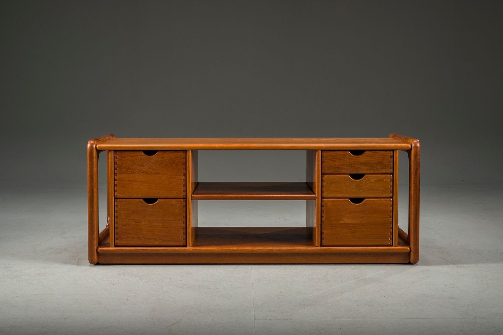 Mid Century Danish Teak Vinyl Storage Cabinet From Dyrlund, 1960s