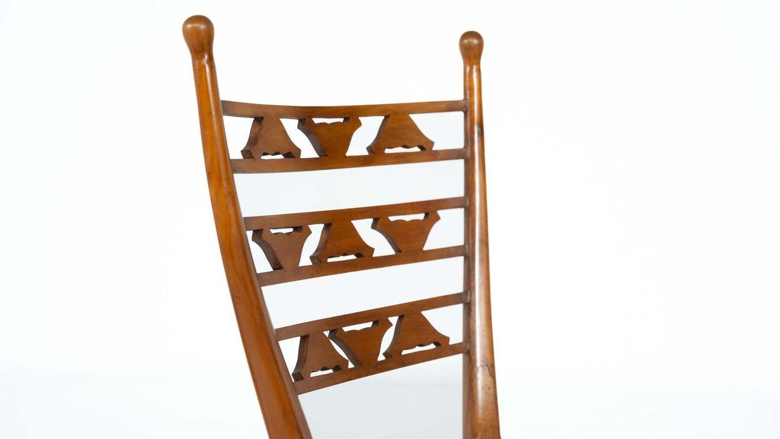 photo furniture Set Of 6 Chairs, Cherry Wood, Italy, 1940s
