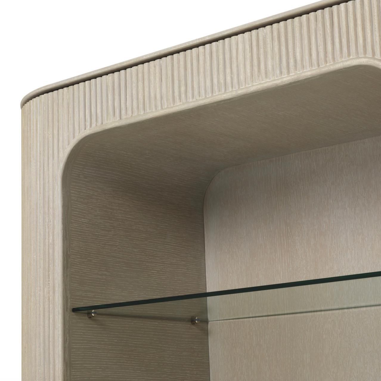 Cabinet In Washed Oak Veneer And Glass, Contemporary Style photo vinterior