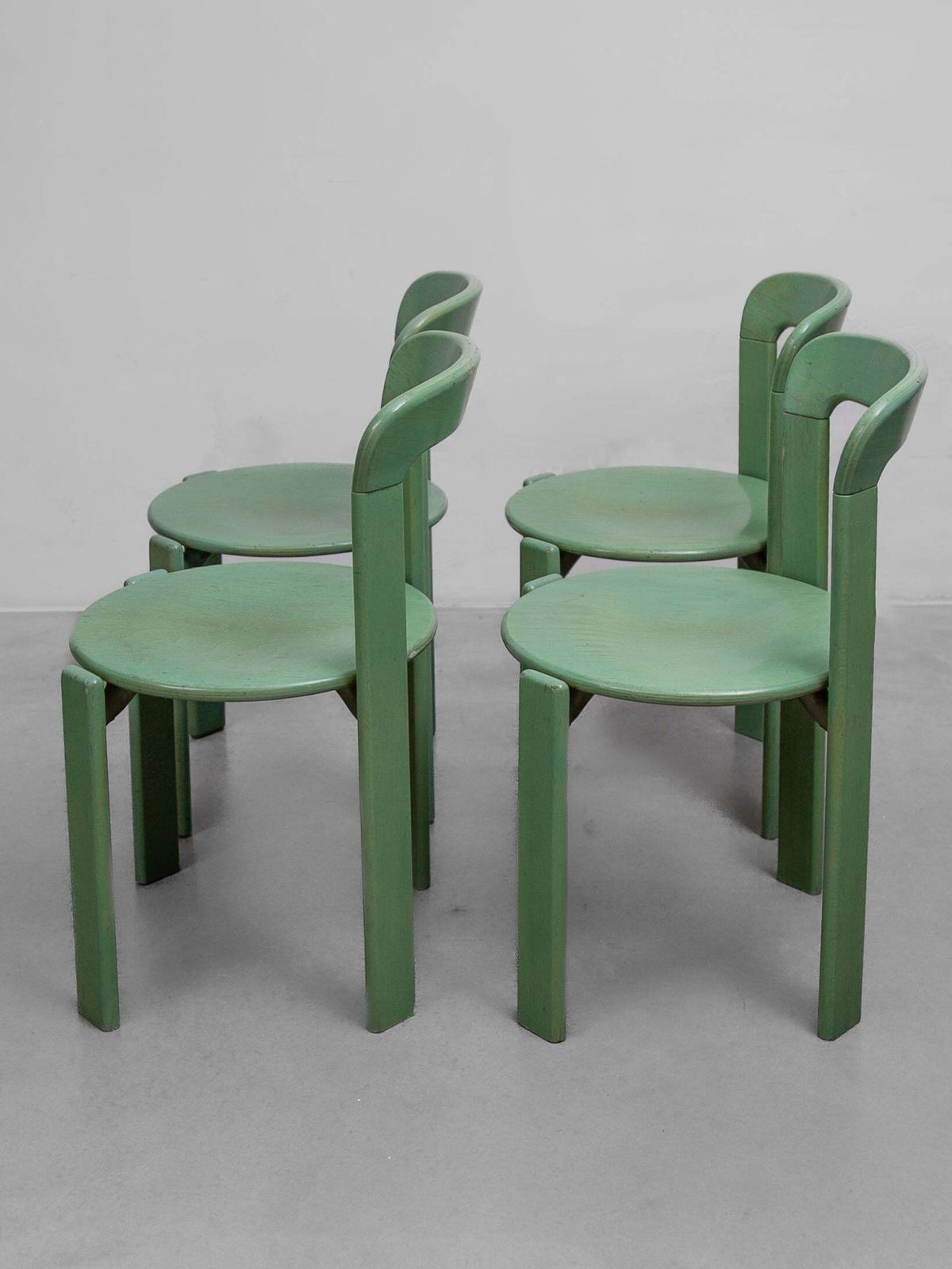 photo for sale Dining Set Table And Four Chairs By Bruno Rey, 1979, Kusch And Co, Model 3300