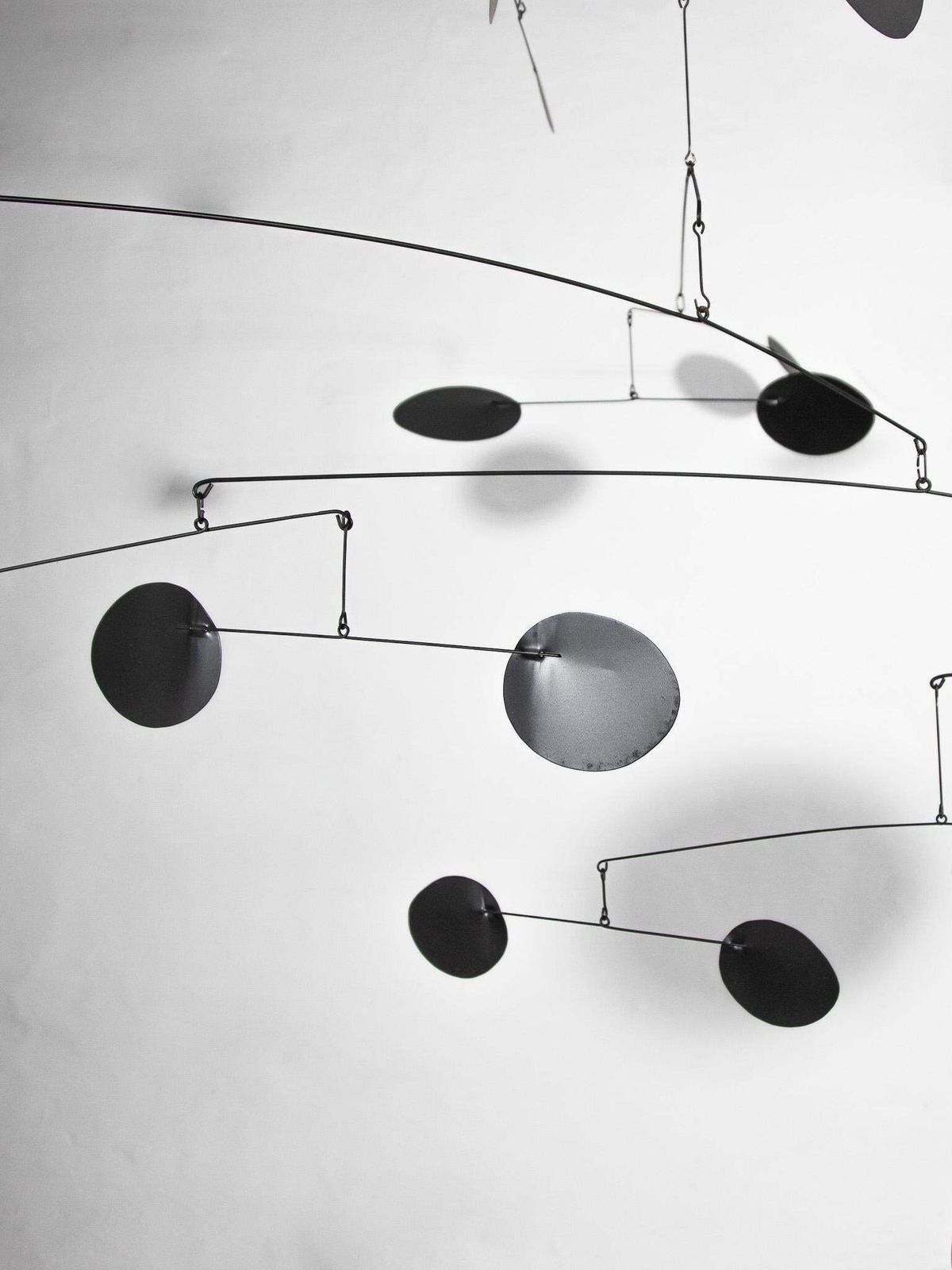 Midcentury Modern Metal Mobile, Kinetic Sculpture By Derick Pobell, Germany photo for sale