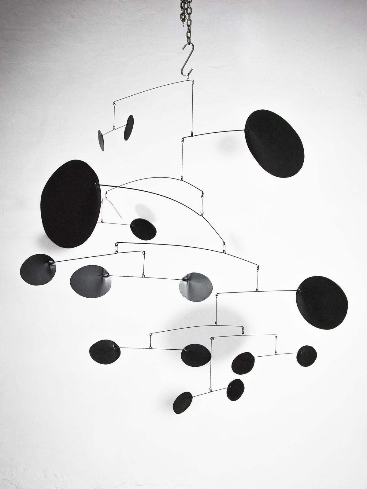 Midcentury Modern Metal Mobile, Kinetic Sculpture By Derick Pobell, Germany photo 19430.0