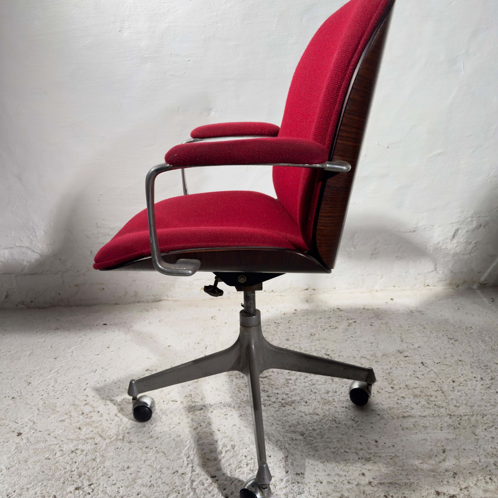 Set Of Two Mim Armchairs, Desk, Office Chairs Designed By Ico Parisi, 1963 photo for sale