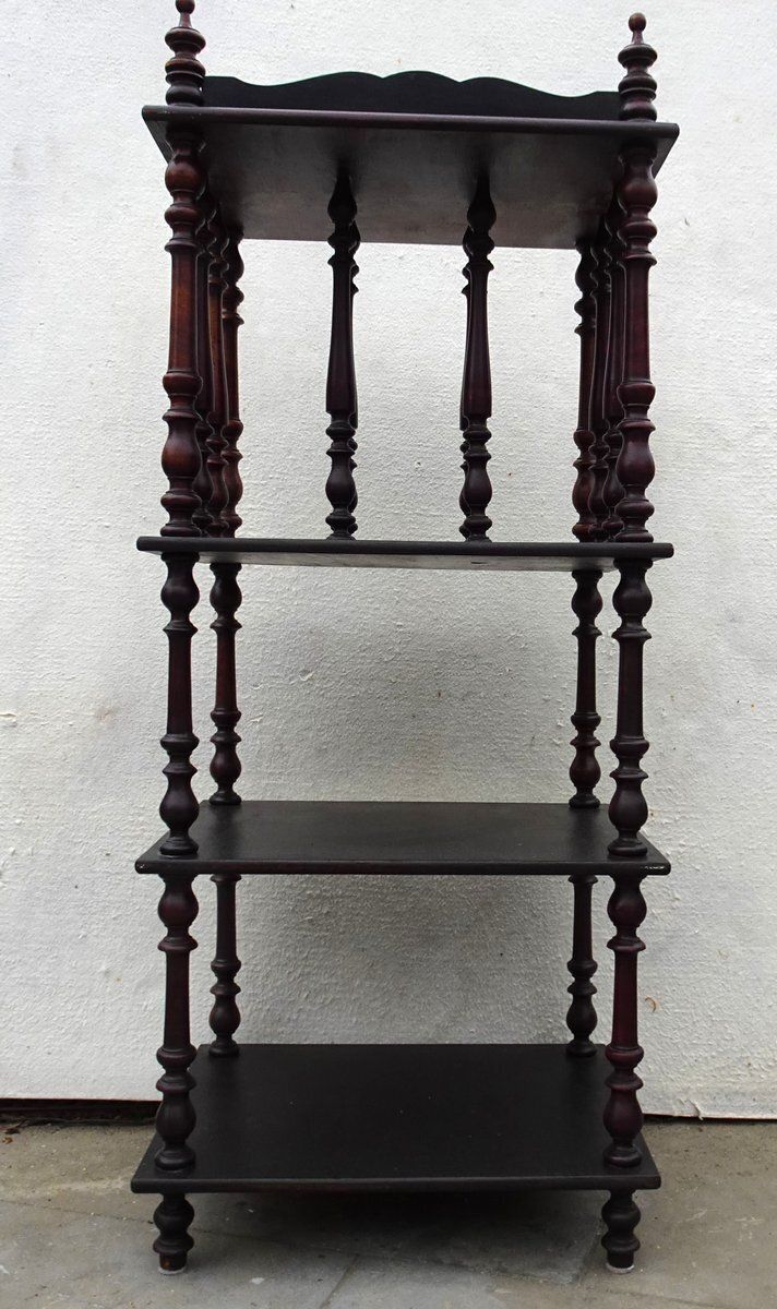 Antique Victorian Wooden Shelf, 1890s photo vintage