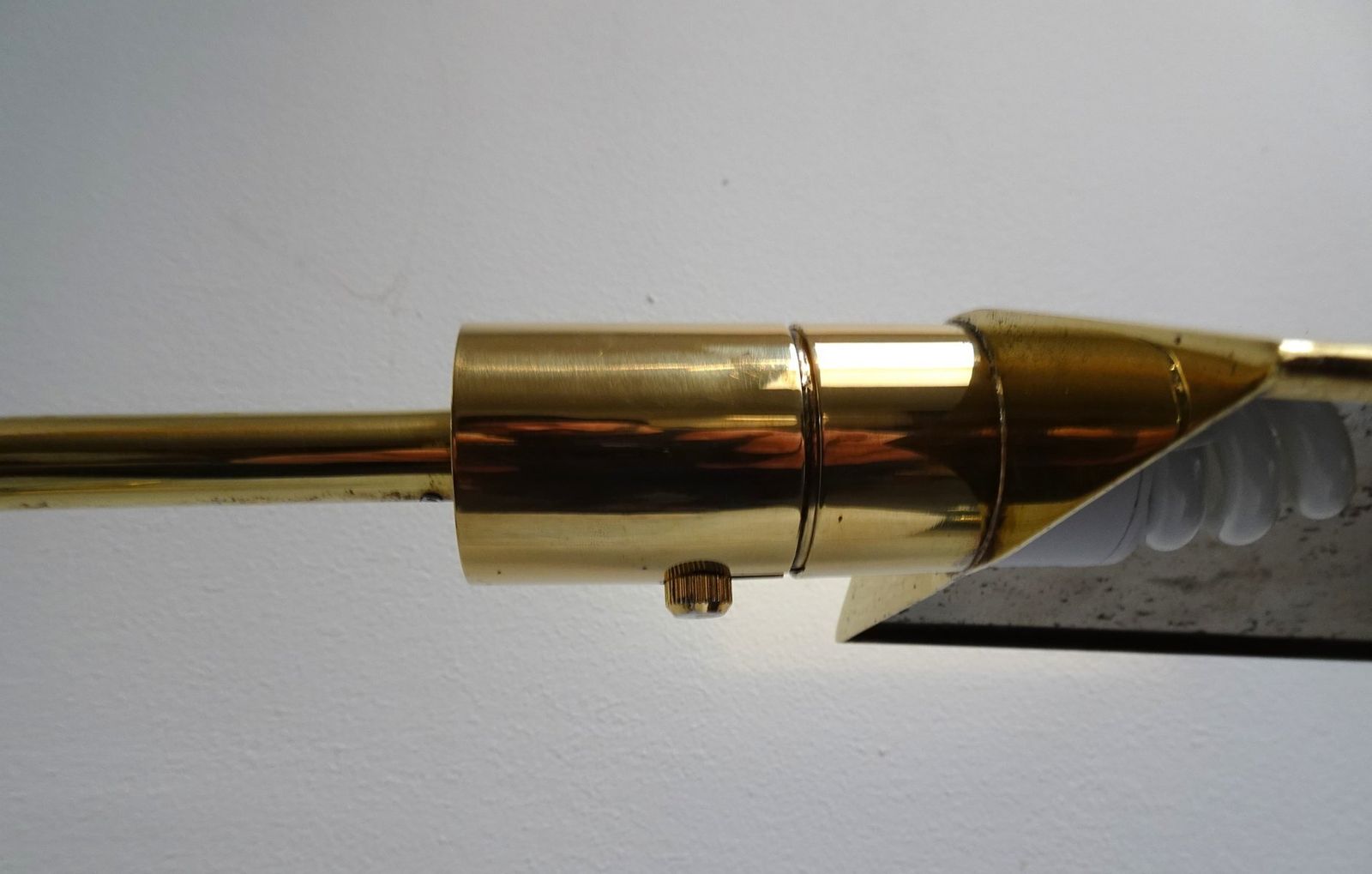 914.0 Adjustable Brass Reading Lamp Attributed To Christian Liaigre, France, 1970s photo