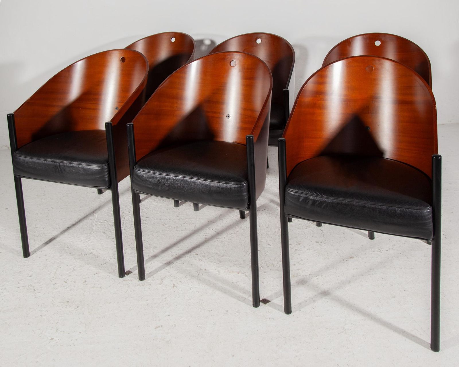 6477.0 Set Of Six Philippe Starck Dining, Office Chairs, Model Costes, 1984 Midcentury photo
