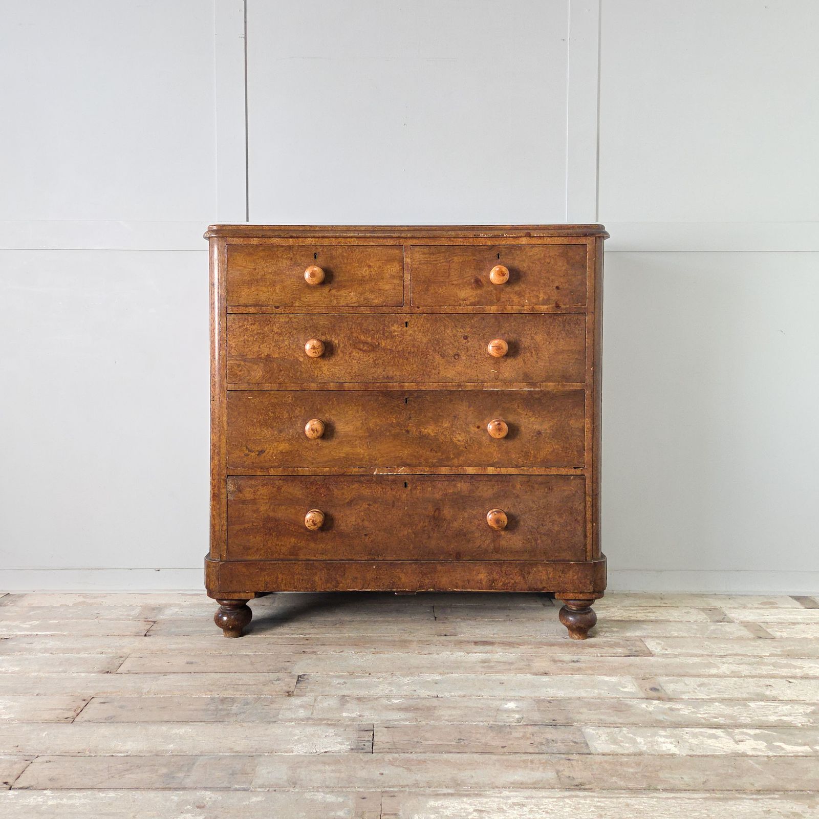 Large Victorian Pine Chest Of Drawers