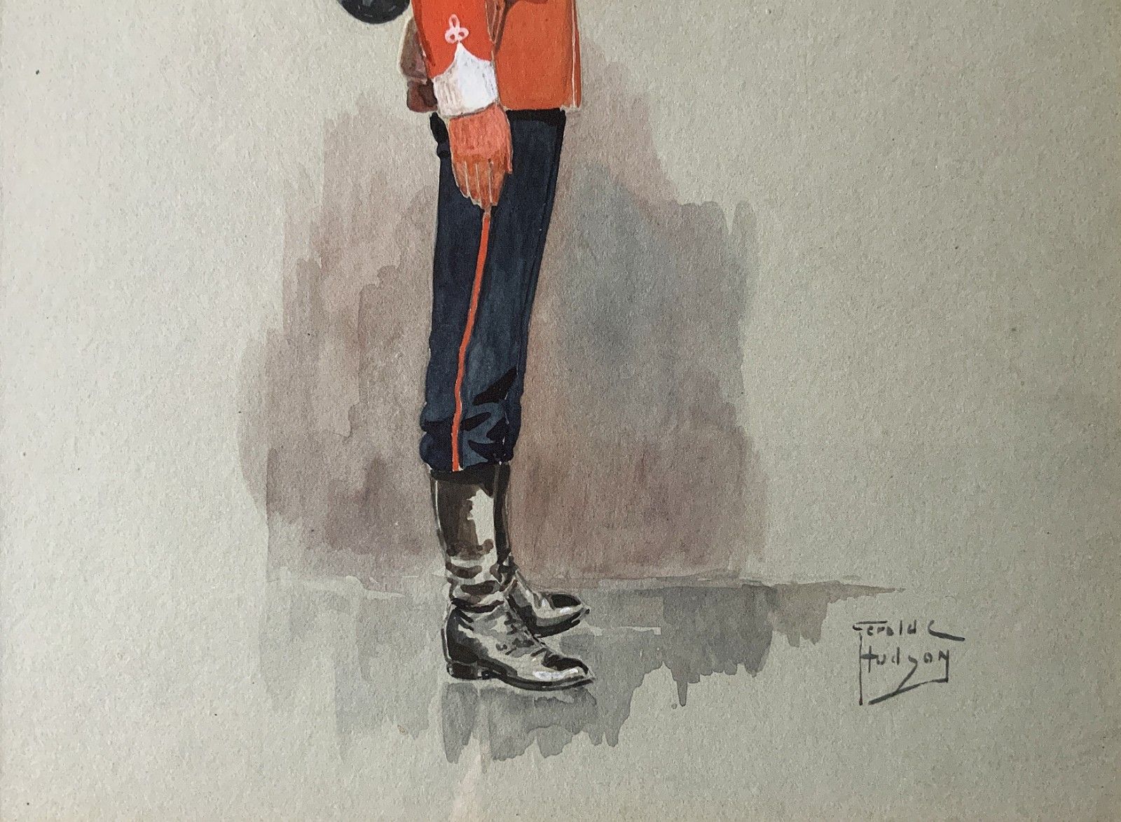 Military Watercolour & Wash 1884 British Soldier Portrait Painting (2 Of 6) photo 128.0