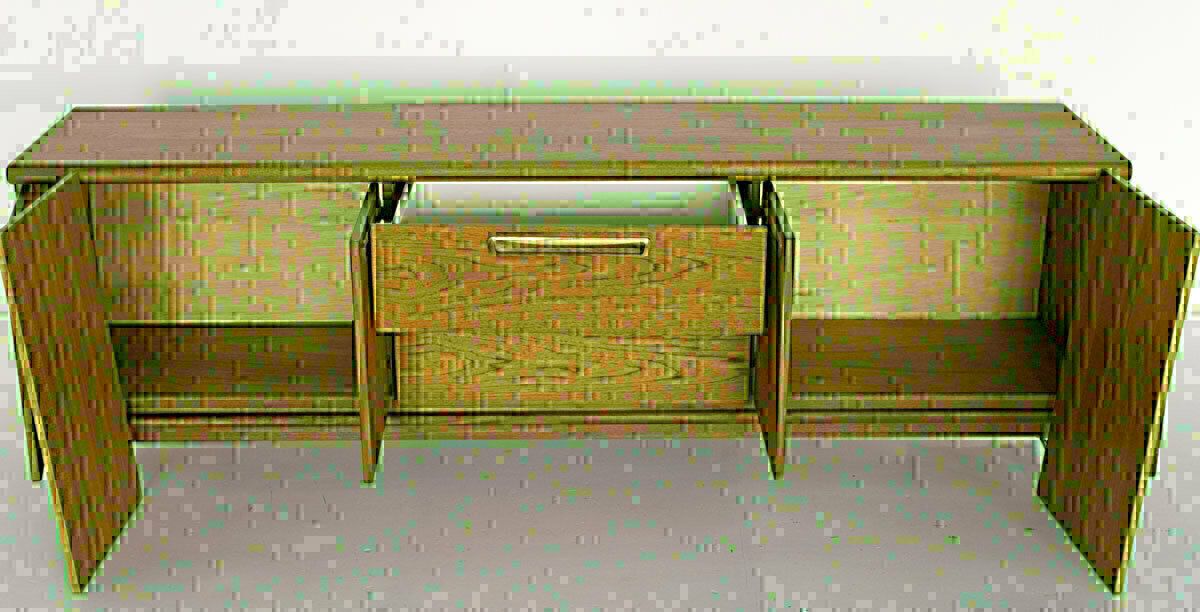 Vintage Meredew Teak Mid Century Retro Sideboard Tv Multimedia Cabinet Unit photo 595.0